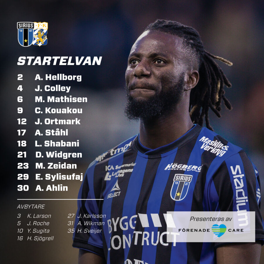 Ik Sirius Ifk G Teborg Startelvan Sirius Fotboll