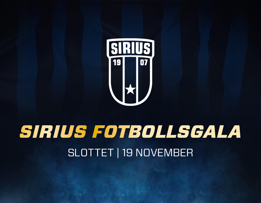 Välkommen på Sirius Fotbollsgala 2024 Sirius Fotboll